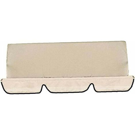 Replacement canopy for garden swing, UV-resistant, waterproof fabric, dustproof outdoor swing seat cover, beige, 150 cm
