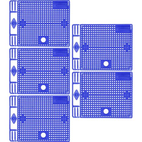 Isolateur de reine des abeilles réutilisable, 5 pièces, Cage de présentation Portable, outils pour l'apiculture, bleu (1/5)