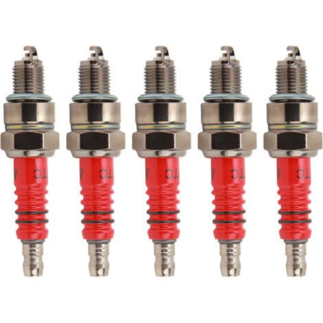 Bougie d'allumage de moto A7TC, 5 pièces, bougies d'allumage de course de remplacement pour Scooter à quatre temps GY6 50cc à 150cc (1/4)