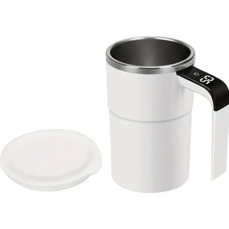 Générique Tasse à Auto Mélange,Récipient De 380ml Pour Lait, Eau Et Boissons,Tasses À Café Avec Couvercle  Pour Boissons Cacao Pour Femmes Hommes Maison Cuisine Bar Anniversaire Noël Bureau
