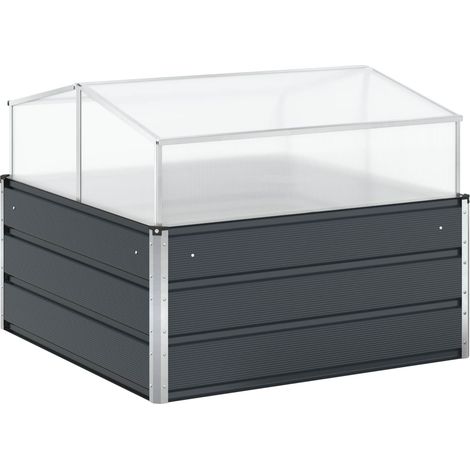 Jardinière Anthracite 100 x 100 x 77 cm Acier galvanisé