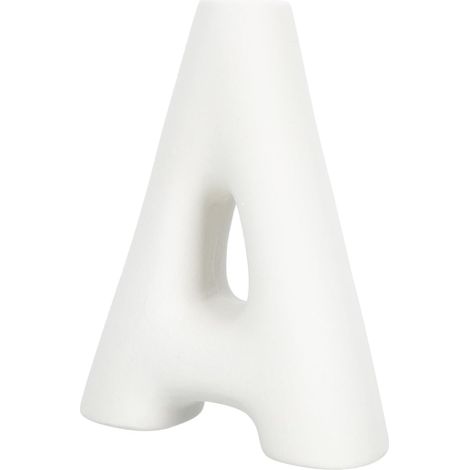 Vase en Céramique Blanc Décoratif Lettre AB Large Ouverture, Style Chic et Créatif, Accessoire pour Décoration Maison et Bureau (1/5)