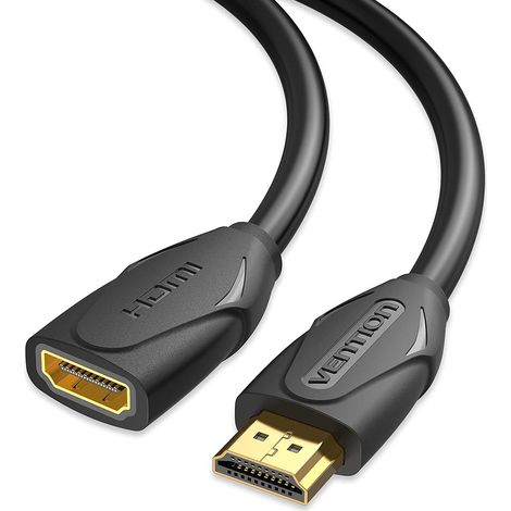 Câble Rallonge HDMI 4K 60Hz HDMI 2.0 Câble Extension HDMI Mâle vers Femelle Prise en Charge 3D HDR, Compatible avec TV, Roku, Blu Ray, PS5/PS4, Xbox (1m) (1/5)