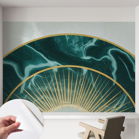 Papier peint autocollant Mural avec colle pour salon et chambre Décoration murale rapide Marbre élégant 152x104 cm (1/5)