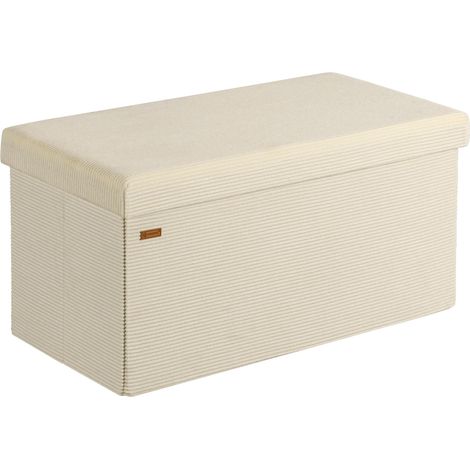 Banc en corde beige 76x38x38cm MDF pliable