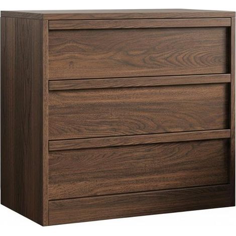 Commode 3 Tiroirs,Plaque en Bois, Grand Espace De Rangement, Dispositif Anti-Basculement, Design Moderne, Chambre Comodas pour Salon, Bureau Et Entrée