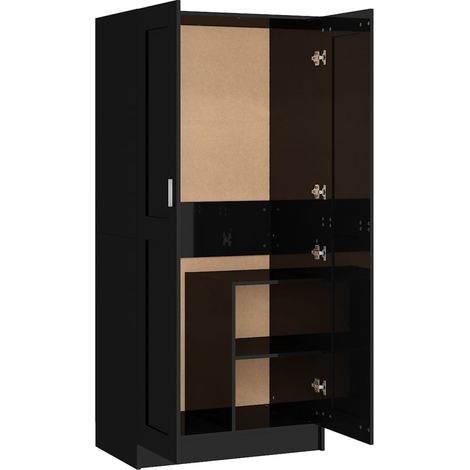 Kleiderschrank Hochglanz-Schwarz 82,5x51,5x180 cm Holzwerkstoff vidaXL (1/5)