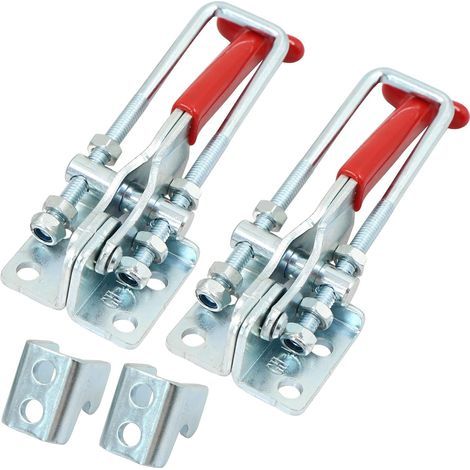 4 Piece Hinge Clip Horizontal Hinge Clip Lever Hinge Clip Lock Box Cover GH431 Metal Fixed Latch Clip Latch Lock Convient pour les valises, les tiroirs, les armoires (1/5)