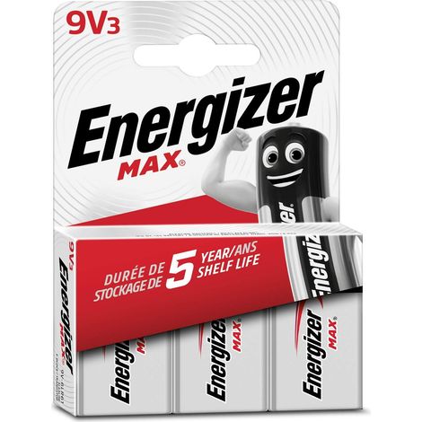 Energizer Pile 9V Lot de 3 Piles