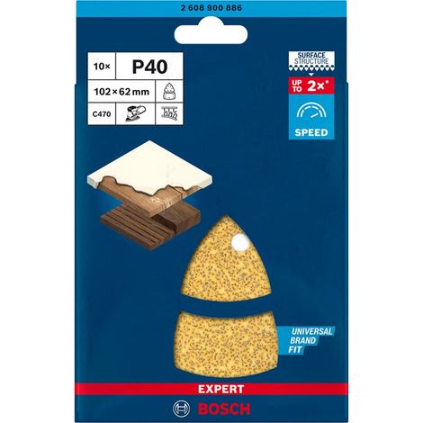 Bosch Expert Schleifpapier C470 102 x 62 mm G 40 10 Stück Schleifblatt (1/5)