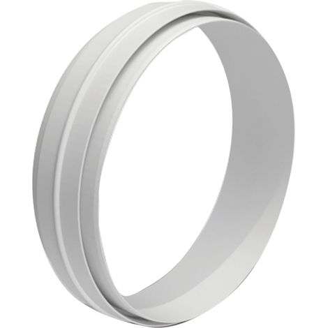 Optimairo N27026 Rohrverbinder Kunststoff, Lüftungssystem Abluftführung Luftführung, geräuscharm, NW 150 Kunststoff, weiß (1/3)