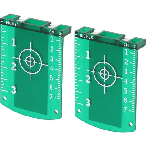 Beyamis Lot de 2 plaques cibles laser magnétiques en ABS pour sols, avec niveau à bulle, de remplacement (1/5)