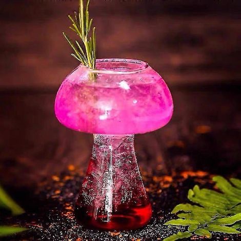 Gobelet à cocktail créatif en forme de champignon (285 ml), idéal pour les soirées karaoké et les bars. (1/5)