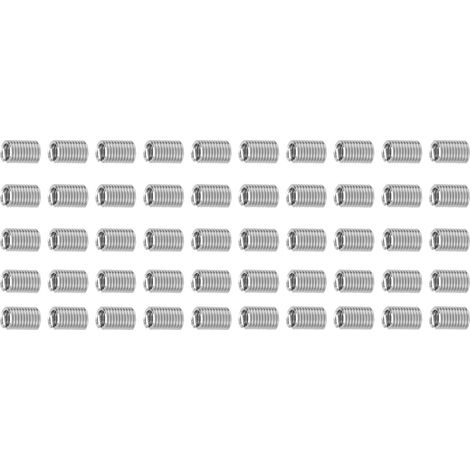 Lot de 50 inserts filetés US 1/4in-20 2.5D, douilles à visser pour réparation de filetage, outil de fixation taraudé, pièces en acier inoxydable (1/5)