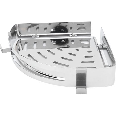 Étagère d'angle en acier inoxydable 304, organisateur de douche mural, accessoires de salle de bain, de douche, pour toilettes, dortoir ou cuisine. (1/5)