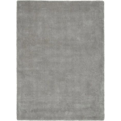 Tapis rectangulaire 133x100 cm en coton gris - SOURIS 4622
