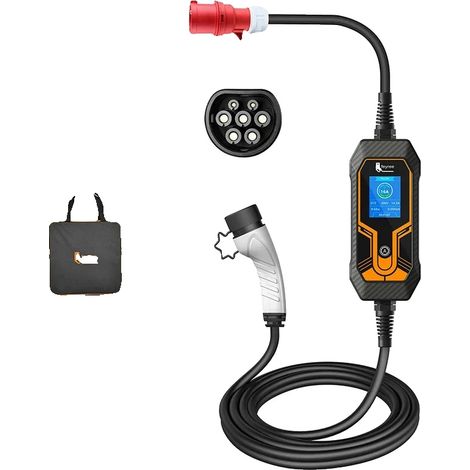 Chargeur EV, Design Portable, Caractéristiques de Haute Sécurité, 11KW 5m Aucune Adaptateur, TYPE2 (1/2)