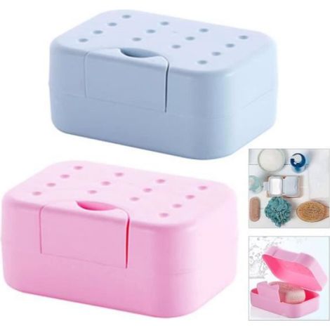 Boite Savon - Etanche Avec Couvercle Verrouillable - Pour Voyage Randonnee Camping - 2 Unites - 11 x 20,2 x 11 cm (1/4)