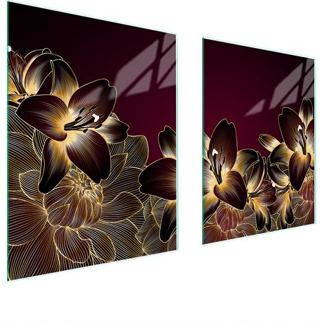 PIASTRA PROTETTIVA IN VETRO PER STUFA 85x52 ORCHIDEA (1/5)