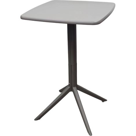 Tavolo Alto Lipari in Polipropilene 70x70x110h Grigio da Esterno