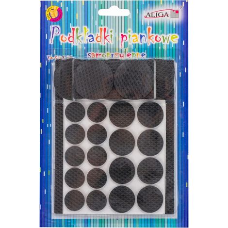 Selbstklebende Schaumstoffpads, Schwarz-Mix, 27 Stück