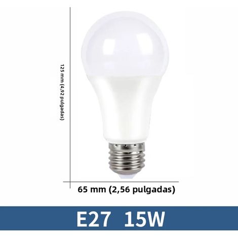 (Blanc chaud 15W Culot à vis E27) 6 ampoules LED, très efficaces et économes en énergie, avec une durée de vie allant jusqu'à 50 000 heures. (1/5)