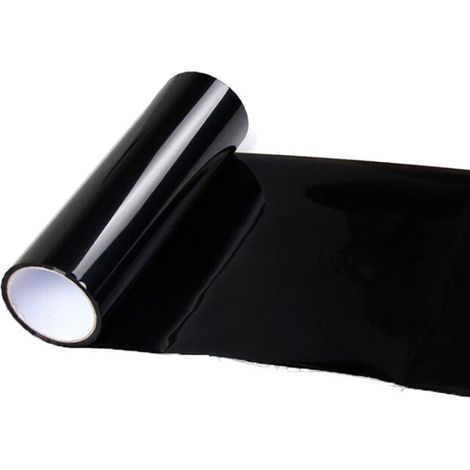 Vinilo adhesivo de alto brillo para coches, 30 x 200 cm, película autoadhesiva, vinilo para coches, impermeable, negro de alto brillo. (1/5)