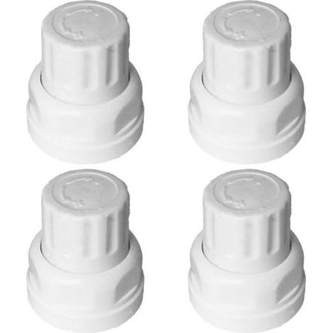 Satz mit 4 Heizkörperventilkappen, Handradschalter für Fußbodenheizung, M30 x 1,5 Gewinde - Automatischer Temperaturregelventilschalter (kurz) (1/4)
