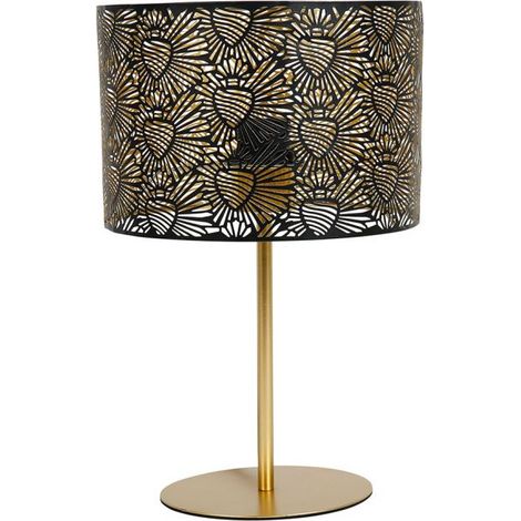 Lampe métal Corazon noire et dorée - Ostaria (1/3)