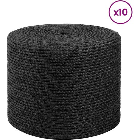 Spago in juta 10 pz 2 Nero 100% juta Tossa (1/5)