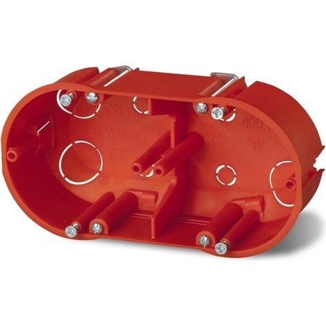 Caja de empotrar de 2x60 mm para placas de yeso laminado en polvo, color naranja, PK-2x60 0210-00 (1/4)