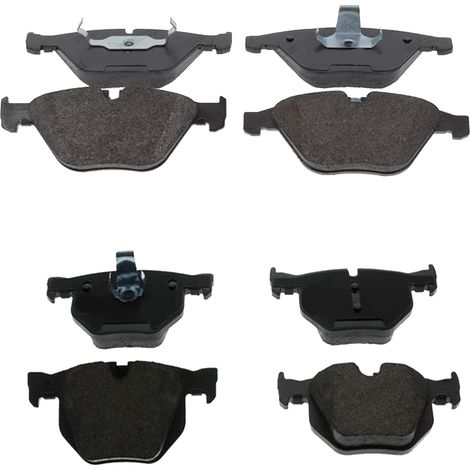 KIT PASTIGLIE FRENO ANTERIORI E POSTERIORI compatibile con BMW 6 (E63,E64) / PASTIGLIE FRENANTI AUTO OEM FDB1628,FDB1748 / SOSTITUZIONE DIRETTA / BASSA POLVERE / SILENZIOSO (1/4)