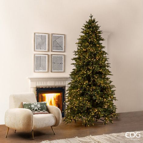 EDG Enzo De Gasperi Albero di Natale Pino Cristallo 3.100 MiniLed H 270 Cm D 151 Cm Ip 44