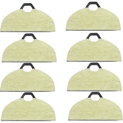 Lot de 8 lingettes de rechange pour balai aspirateur Shark RV2002WD, lingette réutilisable pour sols durs, lingette douce en microfibre, idéale pour les surfaces humides (1/5)