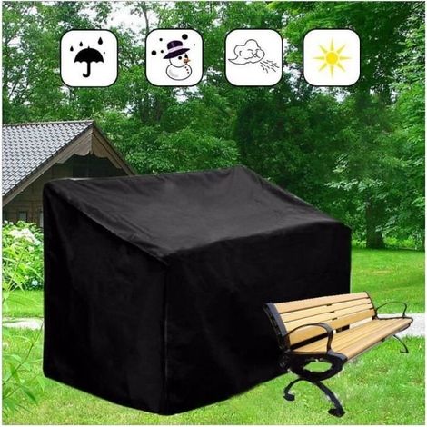 Housse de Protection pour Banc de Terrasse de Jardin - Imperméable - 4 Places - 190x66x89-69cm (1/4)