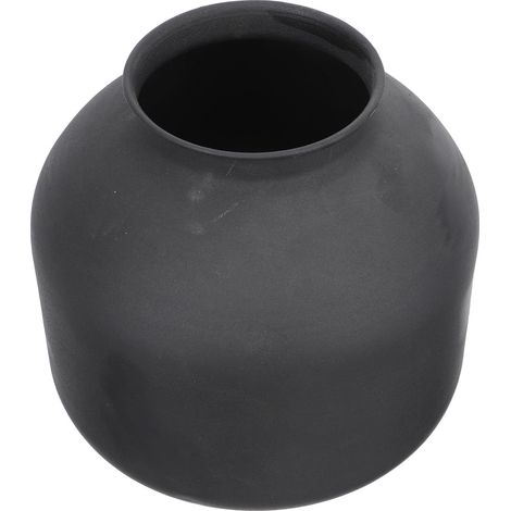 Vase à Fleurs en Métal Noir Mat 1 Pièce, Contenant pour Composition Décorative, Porte-Fleurs Créatif pour Maison Moderne, Vase Décoratif Design Minimaliste, Fer Solide, Décoration (1/5)