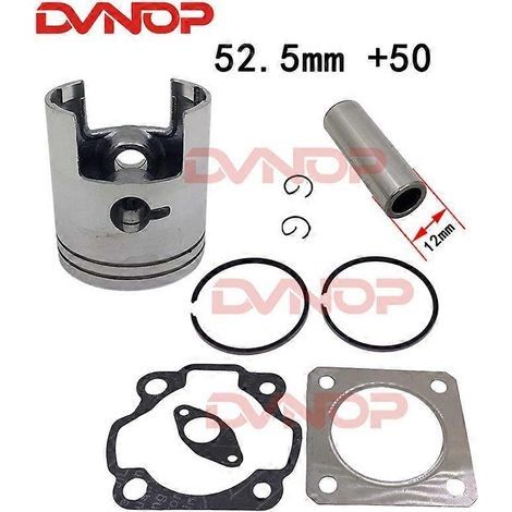 Diamètre du cylindre : 52,5 mm. Convient aux scooters deux temps Suzuki AG100 et V100. Kit piston et segment de piston (53 mm).
