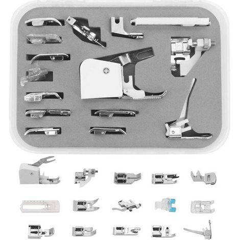 Nähmaschinen-Nadel- und Fadenset, Nähfußadapter, 15-teiliges Nähmaschinen-Nähset (CY-015), Reißverschlussstange, 15 Nähmaschinen (1/4)