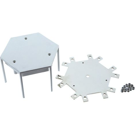 Connecteur central 60º pour linéaires LED - Blanc (1/3)