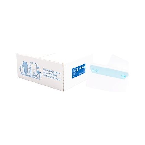 Enveloppe velin La Couronne blanche - 110 x 220 mm - format DL - sans fenêtre - Boîte de 500