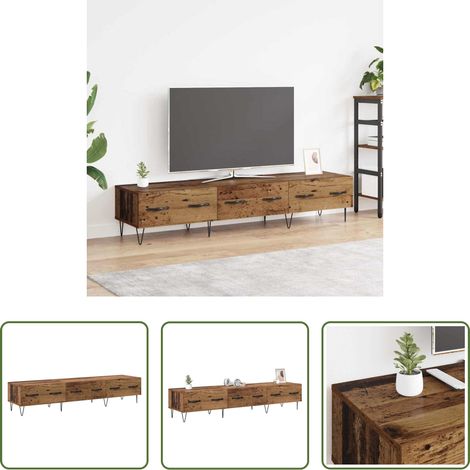 Meuble tv bois d'ingénierie - Meuble TV Bois ancien 150 x 36 x 30 cm Bois d'ingénierie (1/5)