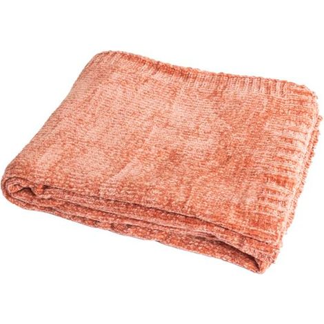 Plaid-Decke Lachsrosa 130x170cm SAVORA