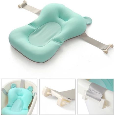 Coussin De Bain Bebe - Tapis Antiderapant Pour Baignoire - Ergonomique Avec Zone Enfoncee Et Bord Releve - 0 A 12 Mois - 1 Piece (1/4)