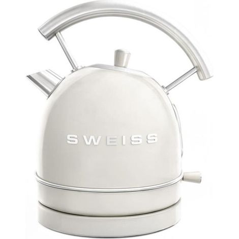 Bouilloire vintage - SWEISS - KTL8 - 2200 W - 1,8 L - Socle 360° - Beige