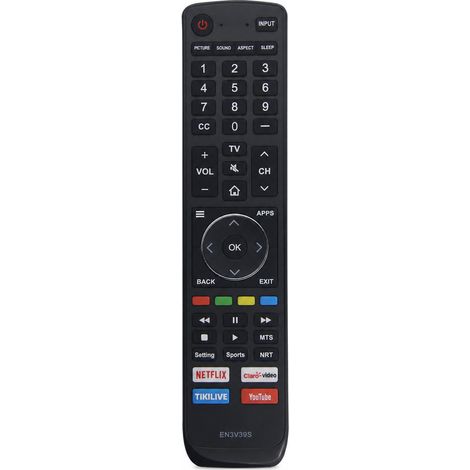 Télécommande TV Compatible avec Hisense et Sharp, Modèle EN3V39S, Sans Configuration (1/5)