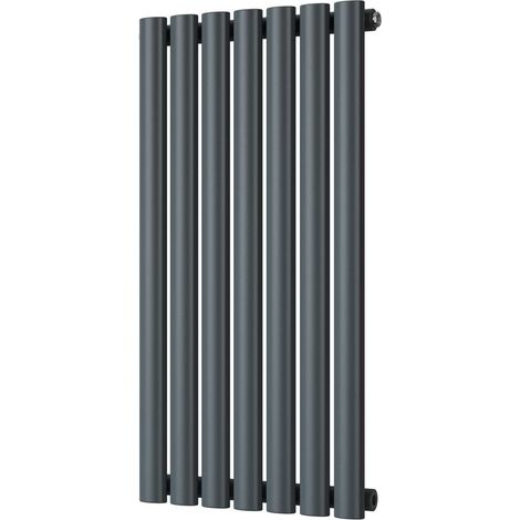 Omeara - Anthracite Designer Radiator H800mm x W406mm Single Panel