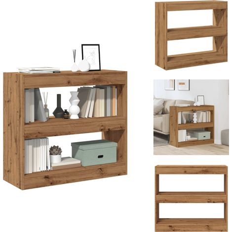 Bibliothèque/Séparateur de pièce chêne artisanal 80x30x72 cm - Armoire À Livres - Armoires À Livres - Séparation De Pièce - Bibliothèque (1/5)