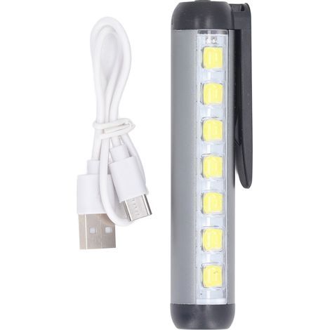 Aluminum alloy LED pen, USB rechargeable portable flashlight, dual beam, mini flashlight for nurses, students, doctors (1/5)