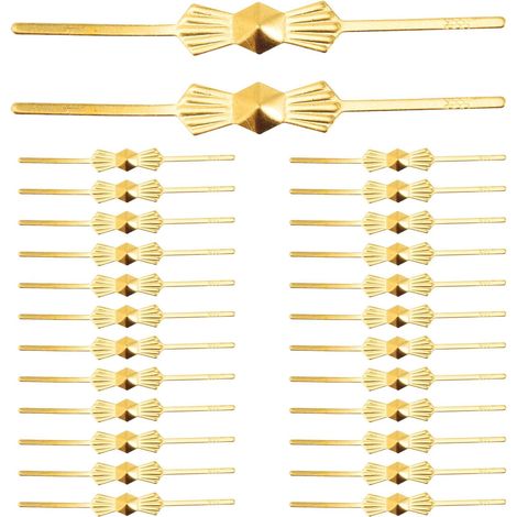 Lot de 200 Attaches Nœud Ajustables en Métal Doré pour Lustre, Clips en Cristal, eurs pour Perles et Décorations Suspendues (1/5)