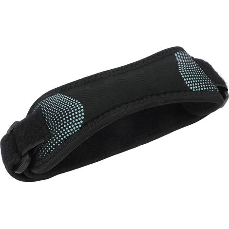 Genouillère à sangle rotulienne réglable avec absorption des chocs et coussinet en silicone pour football, basketball, course à pied et tennis (vert) (1/5)